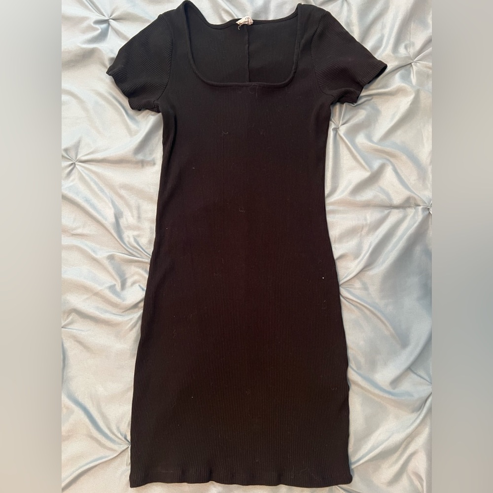 Cotton On square neck mini dress - Black - Medium
